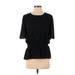 Ann Taylor Casual Dress - Mini Crew Neck Short sleeves: Black Dresses - New - Women's Size Small