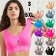 M-5XL soutiens-gorge sans couture pour femmes creux maille respirant sport soutien-gorge femme sans