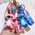 Disney-Porte-clés Stitch Toys pour femme porte-clés Anime Figure pendentif Stitch doux ange rose