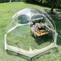 Tente d'extérieur transparente maison à bulles étoilée camping de plage salle de soleil