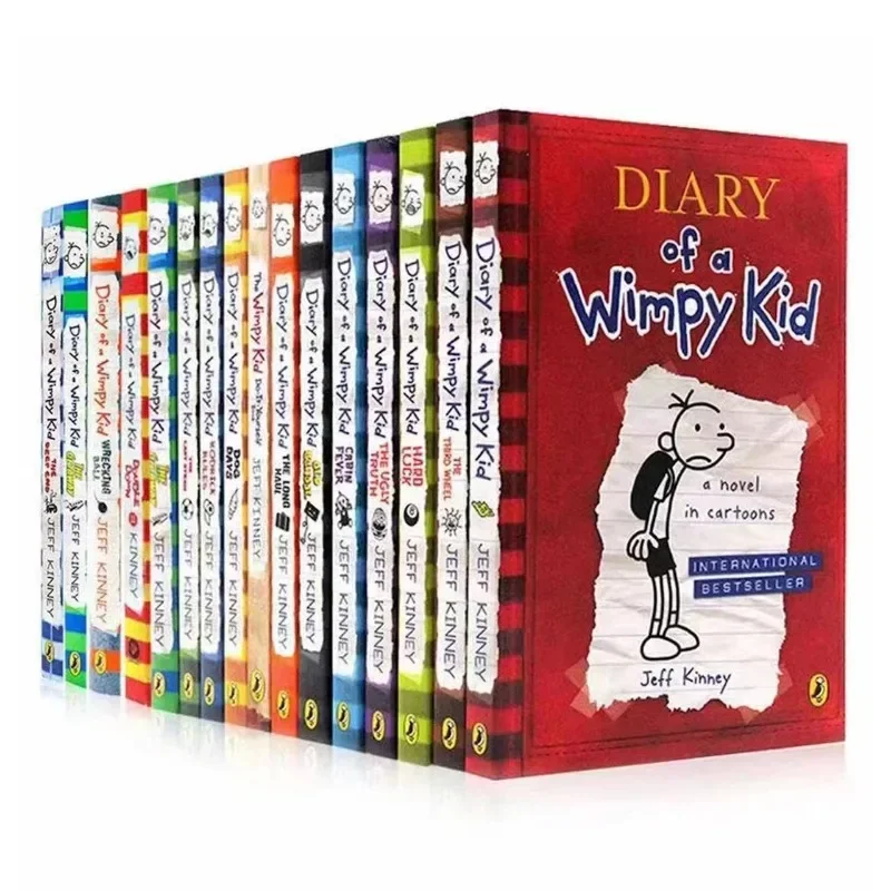 10 Bücher/Set 1-1/4-20 Bände Tagebuch von Wimpy Kid Englisch Buch Tagebuch von Wimpy Kid Kinder Fiction Bücher Image