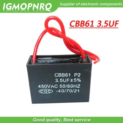 5 stücke cbb61 3,5 uf Start kapazität Wechselstrom lüfter kondensator igmopnrq 450v cbb 3,5 uf Image