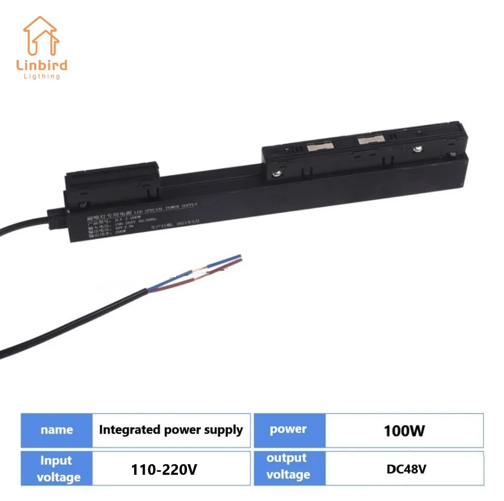 Magnetische Schienenleuchte, Leistung 110–220 V, Transformator, Gitter, Flutlicht, moderne flexible lineare Leuchte, LED-Strahler, DC48 V, Wohnzimmer