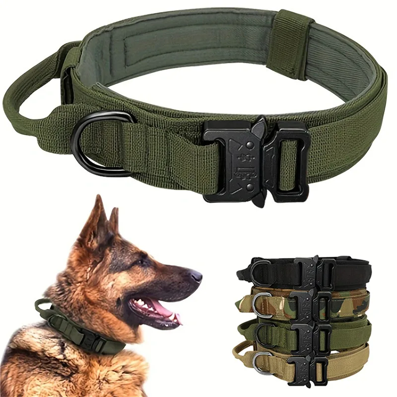 Langlebiges Hunde halsband Deutsch Shepard mittelgroße Hunde halsbänder für das Lauftraining Hunde halsband Kontroll griff Image