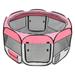 45 Portable Foldable 600D Oxford Cloth 8 Face Pet Playpen Tent Top and Bottom Zipper Custom Pink 45 Portable Foldable 600D Oxford Cloth & Mesh Pet Playpen Fence with Eight Panels Pink