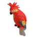 koolsoo Aquarium Parrot Figurine Tank Landscaping Pendant Resin Bird Statue Micro Landscape Decor for Backyard Yard Garden Porch Red