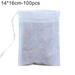 100Pcs Large Tea Bag - Disposable Empty Tea Filter Bags No Mess Mesh Bags with Drawstring Non-Woven Fabric Tea Herb Filter Bag Pouch for Concentrate/Iced Coffee Herb