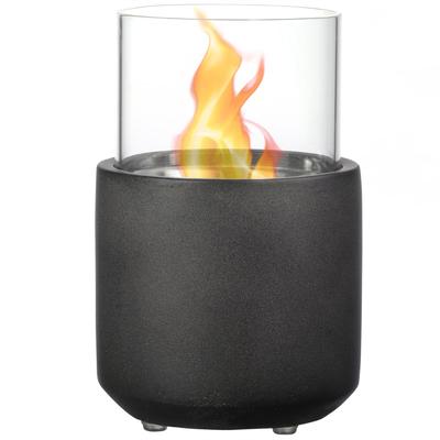 Tabletop Fireplace, Mini Concrete Ethanol Fire Bowl with Lid