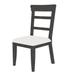 2PCS Dining Chair,Upholstered Cushion Seat Wooden Ladder Back Side Chairs Modern