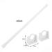 Adjustable Tension Curtain Telescopic Rod & Self Adhesive Hook for Kitchen Bath white ring fixer