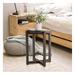 MYXIO 13 Side Table Round Side End Accent Coffee Table Concrete Small Side Table Bedside Table for Living Room Bedroom Garden Outdoor