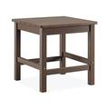 Oversized Outdoor Side Table 19.68 Lumber Adirondack Side Table Weather Resistant Patio Side Table For Poolside Garden And Front Porch (Brown)