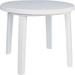 Compamia Ronda 36 Round Resin Patio Dining Table in White Commercial Grade