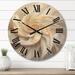 Designart "Fractal Flower Tender White Sensitivity" Fractals Oversized Wood Wall Clock