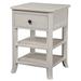 Mahogany White One Drawer Flair Nightstand