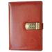 Accuprints Pu Leather 2024 Notebook Diary With Lock Size 6 Ny 8 Inch Or A5 With Combination Password Journal- Pages 200 Undated