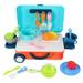 Toys Children s Playhouse Kitchen Trolley Box Set Toddler Playset Educational Playsets Accessories Portable