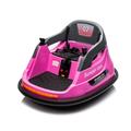 12V Ride on Bumper Car for Kids Baby Bumping Toy Gifts 360 Degree Spinï¼ŒElectric Car for Kids 1.5-5 Years Old Pink