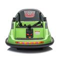 12V Bumper Car for Kids 1.5-5 Years Old Electric Ride on Bumper Car w/Remote Control LED Lights 5-Point Safety Belt Bluetooth Music & 360Â° Spin Toy Electric Battle Vehicle for Birthday Gift Green