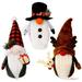 3 Pieces Christmas Gnome Plush Dolls Cartoon Snowman Reindeer Santa Swedish Tomte Elf Toys Ornament Xmas Holiday Decor