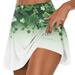 Apepal St. Patrick s Day Dresses And Skirts for Women Women s Fashion St Patrick Printed Casual Sports Fitness Running Yoga Tennis Skirt Pleated Short Skirt Shorts Half Skirt Green L