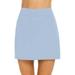 DondPO Skirts for Women Mini Skirt Womens Casual Solid Tennis Skirt Yoga Sport Active Skirt Shorts Skirt Summer Dresses Casual Dresses Womens Dresses Light blue Dress S