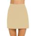 DondPO Skirts for Women Mini Skirt Womens Casual Solid Tennis Skirt Yoga Sport Active Skirt Shorts Skirt Summer Dresses Casual Dresses Womens Dresses Khaki Dress M