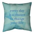 ArtVerse Quotes Faux Gemstone Change Your Life Quote Pillow-Faux Suede 26 x 26 Large