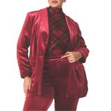 Plus Size Women's Slim Tuxedo Blazer by ELOQUII in Biking Red (Size 22)