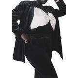 Plus Size Women's Slim Tuxedo Blazer by ELOQUII in Black Onyx (Size 20)