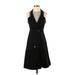 Maeve Casual Dress - A-Line Plunge Sleeveless: Black Solid Dresses - Women's Size 0