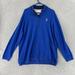 Adidas Sweaters | Adidas Golf Men's 2xl Adipure Blue Quarter Zip Pullover Sweater Sweatshirt | Color: Blue | Size: Xxl