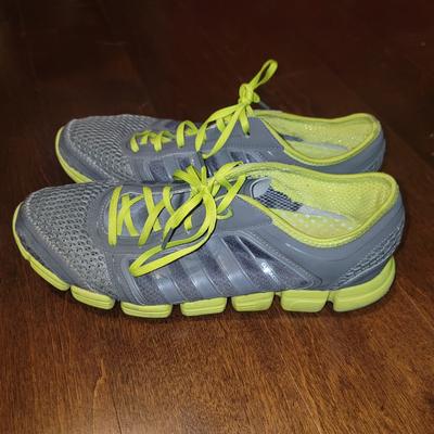 Adidas Shoes | Adidas Climacool Men's Sneakers Shoes Size 11.5 Runner Neon Green And Gray | Color: Gray/Green | Size: 11.5
