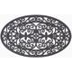 Paillasson tapis d'extérieur ovale en caoutchouc, 70 cm - Noir - Homescapes