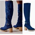 Free People Shoes | Free People Jasper Tall Boots | Color: Blue | Size: 9