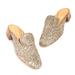 Madewell Shoes | Madewell Glitter Willa Loafer Mule | Color: Gold/Tan | Size: 6