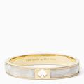 Kate Spade Jewelry | Kate Spade Hole Punch Spade 10mm Spade Hinge Bangle Bnwt | Color: Gold/White | Size: 2.50