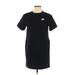 Nike Casual Dress - Shift Crew Neck Short sleeves: Black Print Dresses - Women's Size Small