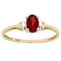 Citerna 9 ct Yellow and White Gold Garnet Birth Stone Ring - Size S