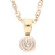 Jollys Jewellers Women's 9Carat Yellow Gold 0.16ct Diamond Solitaire Pendant (5mm) & 18.5" Prince Of Wales Chain (1mm Wide)