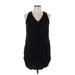 Old Navy Casual Dress - Mini V Neck Sleeveless: Black Solid Dresses - Women's Size Large