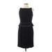 Jones New York Cocktail Dress - Sheath Crew Neck Sleeveless: Black Print Dresses - Women's Size 6