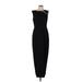 Ann Taylor Casual Dress - Sheath Crew Neck Sleeveless: Black Print Dresses - Women's Size 10 Petite