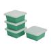 ECR4Kids Square Bin w/ Lid, Storage Containers, 2-Pack in Green | 6.77 H x 15.16 W x 15.16 D in | Wayfair ELR-16402-EM