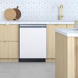 Samsung 4 Piece Bespoke White Kitchen Package w/ French Door Refrigerator, Slide-In Gas Range, SLIM Over-the-Range Microwave & Dishwasher | Wayfair