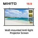 MIXITO-Écran de projection portable pliable haute définition montage mural gris anti-lumière