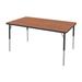 Marco MG Series Adjustable Height Rectangular Activity Table Wood/Metal in White/Brown | 24" H x 72" L x 24" W | Wayfair MG2230-60-ABLK