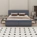 Red Barrel Studio® Traviona Platform Storage Bed Upholstered/Linen in Gray | 40.2 H x 82.3 W x 88.6 D in | Wayfair D838EAC9C2EF4BA3915DBEDD1637876F