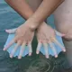 Silikon Hand Schwimmen Flossen Flossen Schwimmen Palm Finger Webbed Handschuhe Paddle