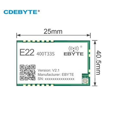 CDEBYTE 433 MHz Lora RF SMD Wireless-Modul E22-400T33S 33 dBm Fern 16 km Antennenschnittstelle